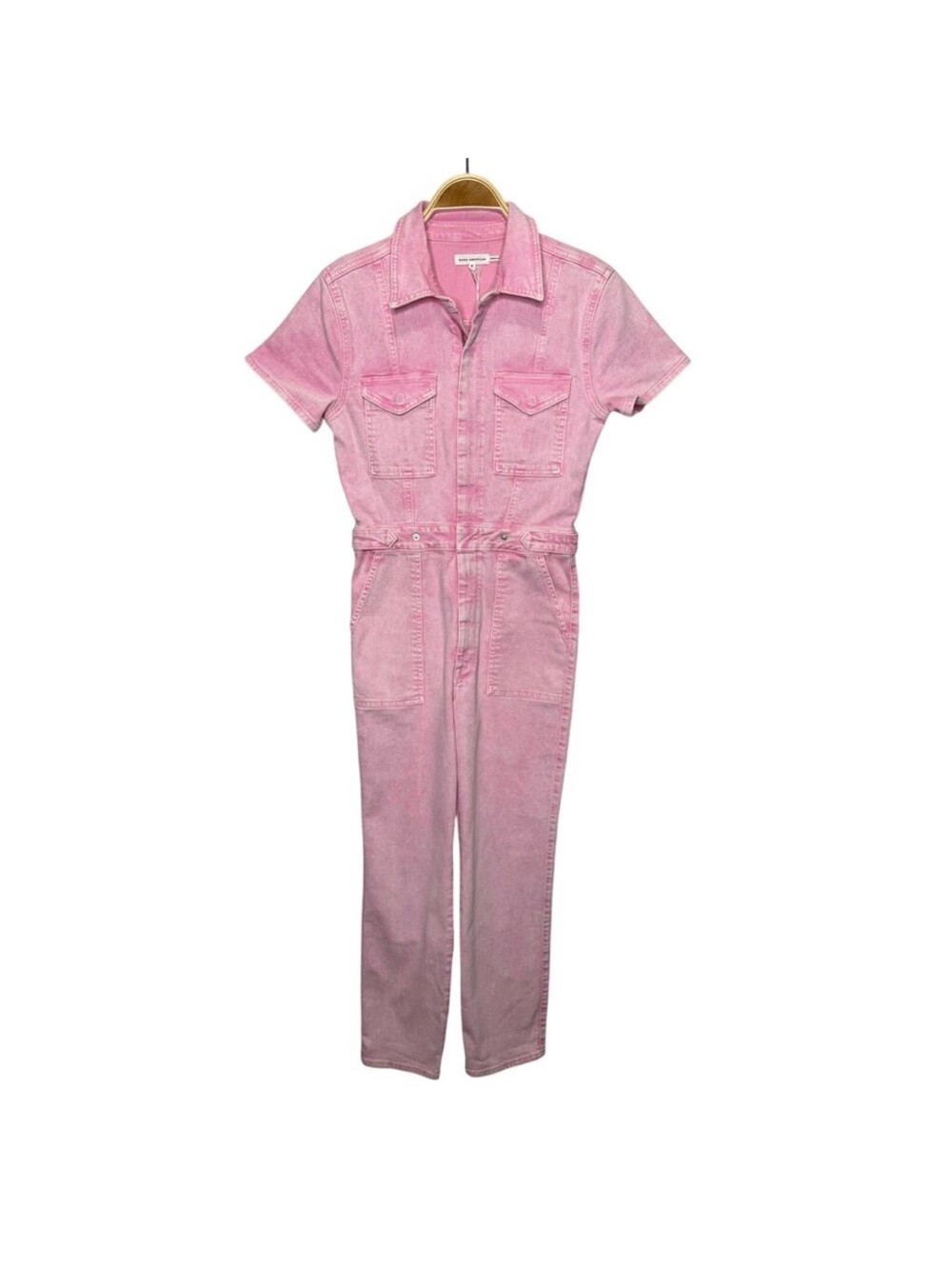 Good American Fit for success pink denim jumpsuit - Picture 5 of 11